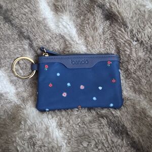 Ban.do Blue Floral Pouch with Keyring